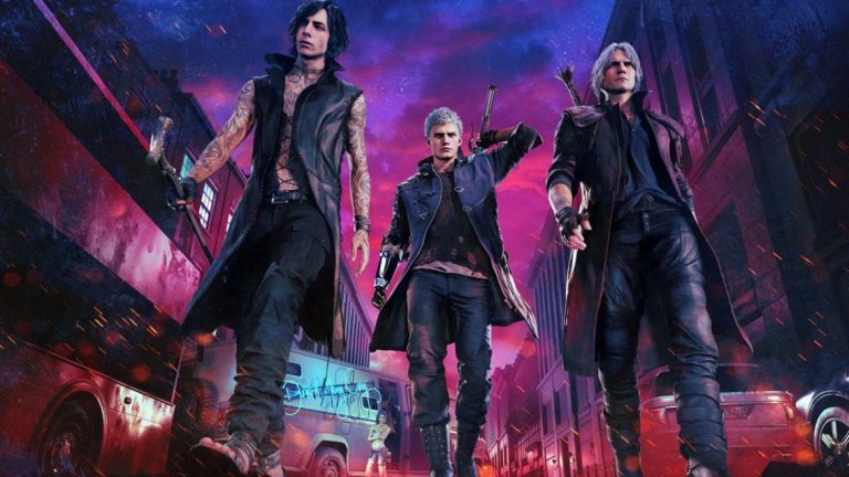 Devil May Cry 5 (PC, PS4, Xbox One) 
В Devil May Cry 5 има една сцена, където облеченият в кожени дрехи герой повдига мотоциклет, разкъсва го наполовина и използва тези парчета като оръжие, за да убие демоничните чудовища около него. Наистина, какво още ви трябва да знаете?
DMC5 е модерна екшън игра в най-чистия й вид. Тя е освежаващо линейна и вашата цел винаги е ясна: убийте всички врагове. След това, когато приключите, преминавате към следващата зона, за да се изправите срещу още повече врагове. Но това не означава, че ще ви е скучно. DMC5 е болезнено стилно заглавие, с бърза и вълнуваща бойна система, която поставя акцент върху това да изглеждате добре, когато се сражавате. Дори в края на всяко ниво сте оценени по своя стил.
Помага и това, че има три различни героя, всеки от които е много различен от другите, и огромен брой оръжия и ъпгрейди, които поддържат нещата свежи. И знаете ли какво: онзи момент, когато разкъсвате мотоциклет наполовина дори не е най-готината сцена в играта.