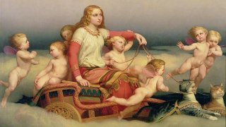 Freyja_and_cats_and_angels_by_Blommer