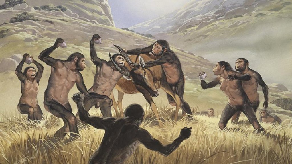 1-homo-habilis-hunting-artwork-science-photo-library