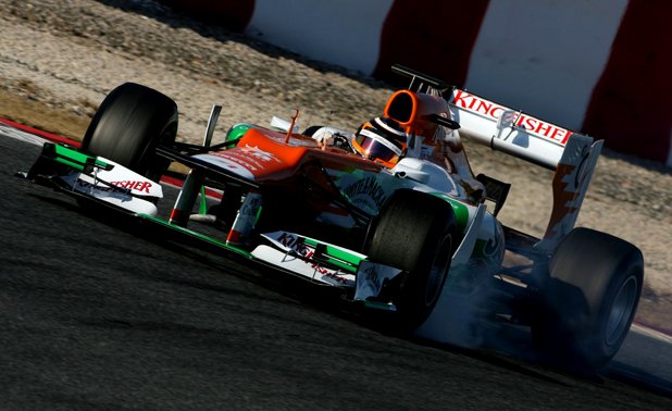 Колата на Force India и Нико Хюлкенберг бяха най-бързи във втория ден в Барселона