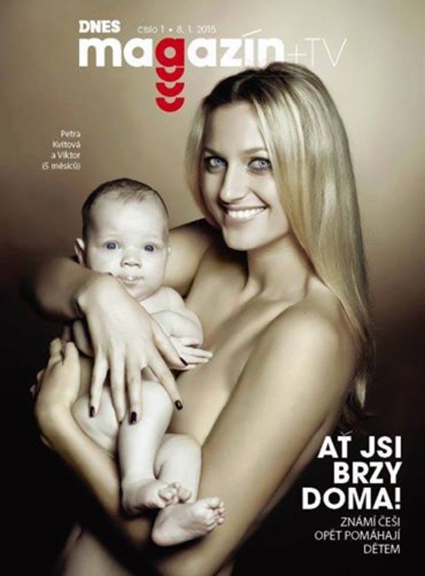 В началото на годината Петра Квитова гушна 5-месечния Виктор за корицата на списание "Dnes Magazin", което посвети броя си на изоставените деца.
