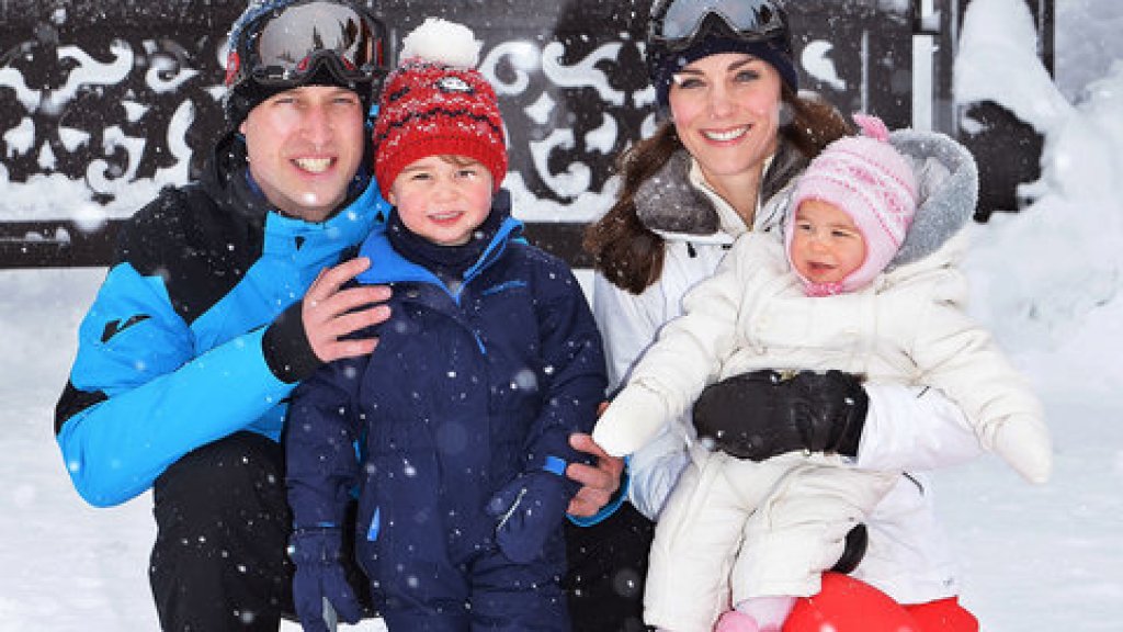 Шарлот по време на първата си ски ваканция.