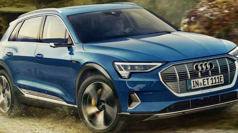 Audi e-tron 
С този модел Audi имат амбициите да влязат в пряка надпревара с Tesla X и Jaguar I-Pace. Според компанията e-tron предлага до 260 км пробег с едно зареждане, докато конкурентите му осигуряват до около 230 км. Това е и първият изцяло електрически автомобил на Audi. 
В рекламния клип, който се разпространяваше в Германия, колата беше бяла на черни шарки, наподобяващи QR-код. В разпространените промоционални кадри е тъмносиня. Целта на дизайнерите е била и да постигнат максимално изчистени и спортни форми на SUV-то. E-tron ускорява от 0 до 100 км/ч за 6 секунди. Той ще се произвежда във фабриката в Брюксел, където се произвежда и Audi A1.