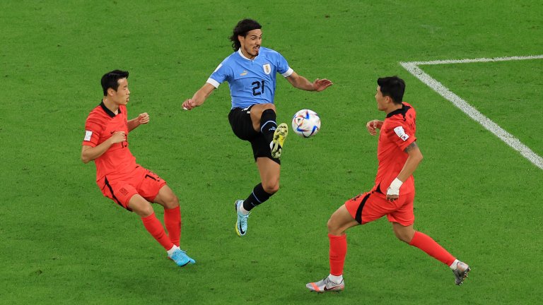 Дори с футболисти като Единсон Кавани, Луис Суарес и Дарвин Нунес Уругвай не успя да отправи точен удар към вратата на Южна Корея.