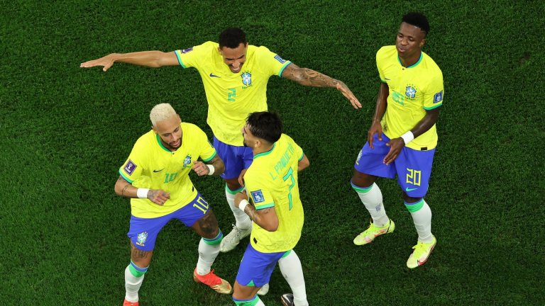 Бразилия уплаши конкуренцията с 4 попадения за половин час, завръщане и гол за Неймар