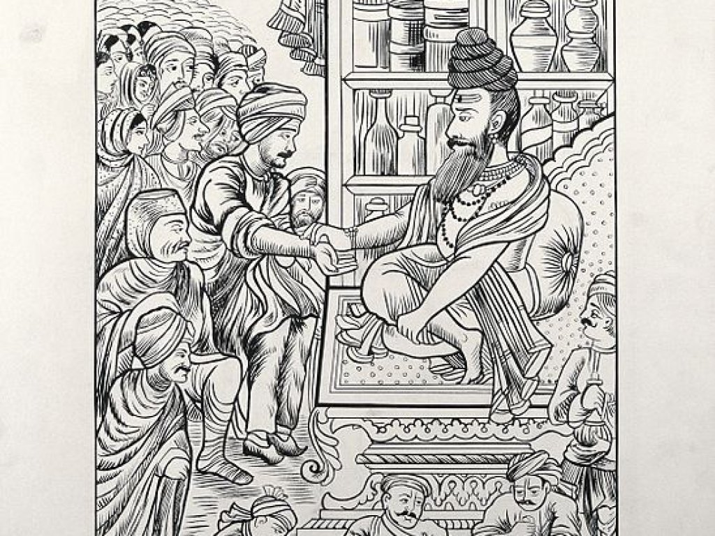 Susruta._Pen_drawing._Wellcome_V0006619