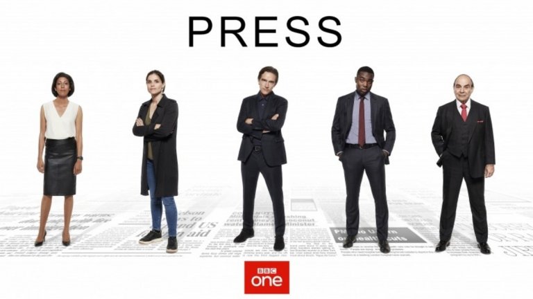 Press 
Ако се интересувате от това как работят съвременните вестници, този британски сериал е за вас. Той представя два измислени вестника - The Post и The Herald, които са диаметрално противоположни като идеи. Първият е ръководен от Дънкан Алън - циничен до безкрайност опортюнист, който цели преди всичко продажбите и няма проблем да извършва политически поръчки. Вторият вестник се бори за оцеляването си през XXI век, залагайки на традиционна журналистика. В сериала има всичко това, което го има в съвременните медии - борбата за истории, защитаване на бизнес интереси, подмолни номера, скандални заглавия и журналистика на ръба на пошлостта. Определено интересен отговор на американския Newsroom.