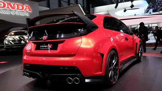 Honda Civic Type R Concept
Този концепт е съвсем близо до серийното производство и агресивните му форми си спечелиха одобрението на публиката в Женева. Но аеродинамиката не е всичко, все пак това е Type R, което означава, че автомобилът е и с впечатляващ двигател – 2-литров бензинов агрегат с 280 конски сили. Супер.