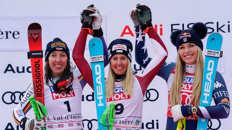 Линдзи Вон остана трета във Вал Д'Изер, Хютер спечели спускането