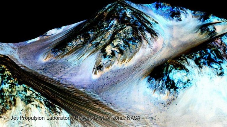 В извънредна пресконференция през септември НАСА съобщи, че има солена, течаща вода на Марс