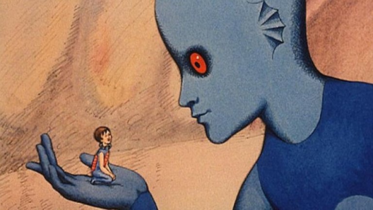 "Фантастична планета" (1973), реж. Рене Лалу

Този анимационен филм, създаден от Франция и тогавашната Чехословакия, показва странен, чужд свят, в който миниатюрни хора са управлявани от огромни хуманоидни създания в пустинен пейзаж, гъмжащ от чудовищни екзотични животни. Това психеделично научнофантастично приключение вплита зрителя в странния си микрокосмос.

В този свят, хората, известни като "ом", живеят в племена в пустошта, докато големи сини хуманоидни създания с немигащи червени очи, наричани "трааг", контролират планетата. Един ден няколко млади траагове си играят с ом и нейното малко дете. Нещата загрубяват и ом-ът умира; детето й остава сираче.

Междувременно млад трааг на име Тива преминава наблизо с баща си и моли да вземе малкия ом вкъщи като домашен любимец; бащата се съгласява. Тива отглежда любимеца си ом, наричайки го Тер, и започва силно да се привързва към него. Докато Тива учи дневните си уроци чрез слушалки, Тер слуша и открива историята на омовете и траагите. Той бяга със слушалките, присъединява се към група ом-ове и ги просвещава, предизвиквайки въстание на омовете.

Демонстриращата богато въображение история на Лалу служи като социално-политическа алегория, вероятно загатвайки за съветските сили, контролиращи източноевропейските държави по това време. Въпреки това, креативната стопкадър анимация, с чуждия си език, странни създания и периодични халюциногенни сцени, създава ексцентричен трип във филма.