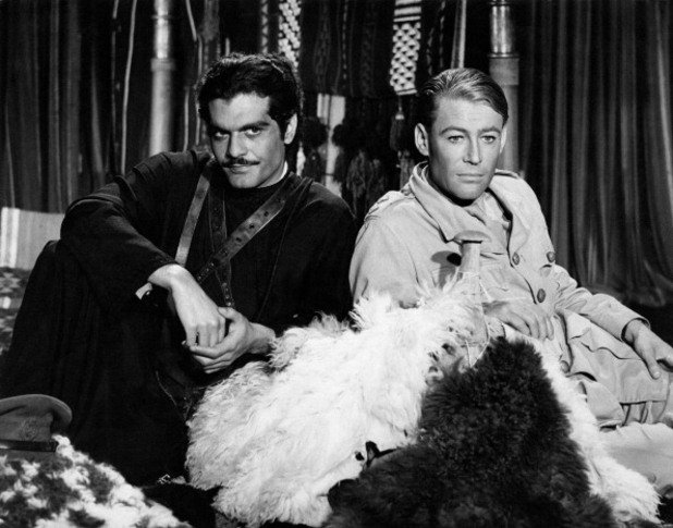 Заедно с Питър О Тул в "Лорънс Арабски" 1962 г.