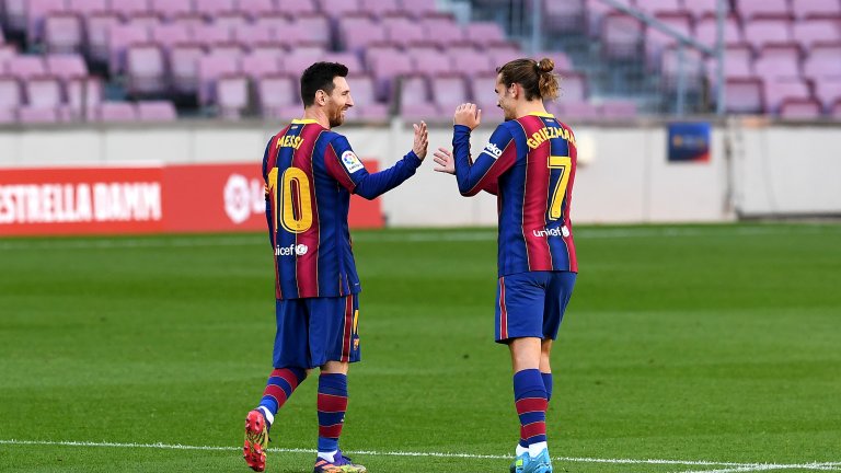 Гризман и Меси със страхотни попадения при разгром на Барса