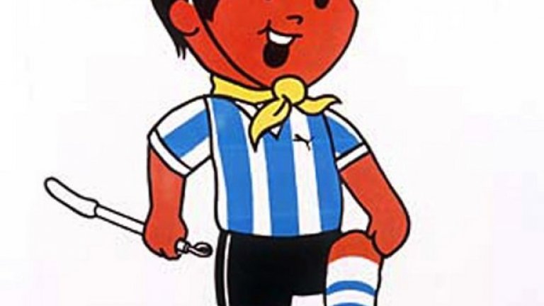 1978 г. - Гаучито е аржентински полуфутболист, полуинчас - запалянко, който носи шапка на фен и тромба в ръката. Целият в синьо и бяло, като екипа на аржентинците, Гаучито се оказа последното човече - талисман.
