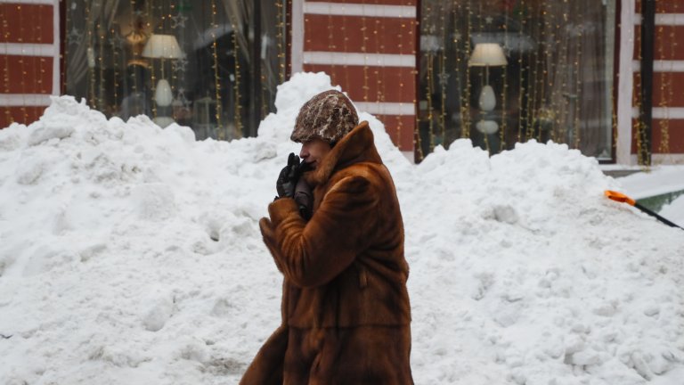 В Москва падна обилен сняг.