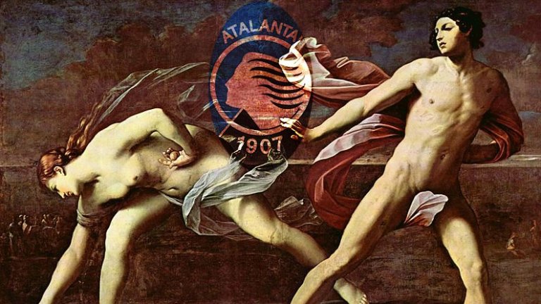 Аталанта и Меланион при надбягването им. Картина от Гуидо Рени (1615 – 1625)