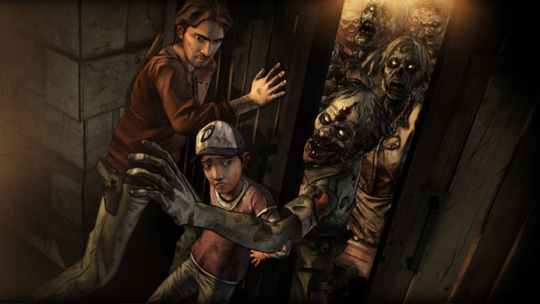 The Walking Dead (за компютър и конзоли)
Сериалът The Walking Dead е страшно популярен, а игралната поредица по него и по комикс първообраза му постигна големи успехи в игралната индустрия. Тя е нещо като интерактивна версия на сериала, също разделена на епизоди, но с различни герои и съвсем нови сюжети в завладения от зомбита свят.
Геймплеят се състои предимно от водене на разговори с останалите герои, а екшън моментите ви карат бързо да натиснете изписаните на екрана бутони. Емоционалният заряд се дължи на постоянните решения, които трябва да взимате и които понякога променят по-нататъшния развой на историята. Играта е изключително мрачна и изпълнена с жестокости, но увлича всички, които търсят силния сюжет в едно гейминг преживяване.