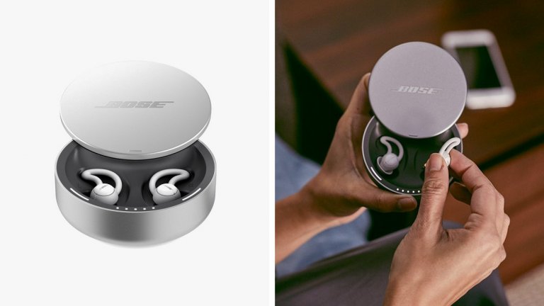 Sleepbuds на Bose 
Тапите за уши и слушалките с активно спиране на звука са добър начин да заглушите шума от улицата или похъркването на партньора си, докато се опитвате да заспите. Проблемът със запушването на ушите е в това, че има опасност да проспите включването на аларма или друг сигнал за извънредна ситуация вкъщи. Bose създава слушалките си Sleepbuds с каталог от успокояващи звуци, като оставя празни честоти в звуковия спектър. Това пространство е нужно, за да може през него да пробие сигналът от включената аларма и да ви събуди при нужда. Слушалките използват единичен балансиран коаксиален говорител, подобен на този в слуховите апаратчета. Това позволява на Bose да намали размера им с 20% в сравнение с обикновените слушалки-тапи, което ги прави по-удобни при спане.