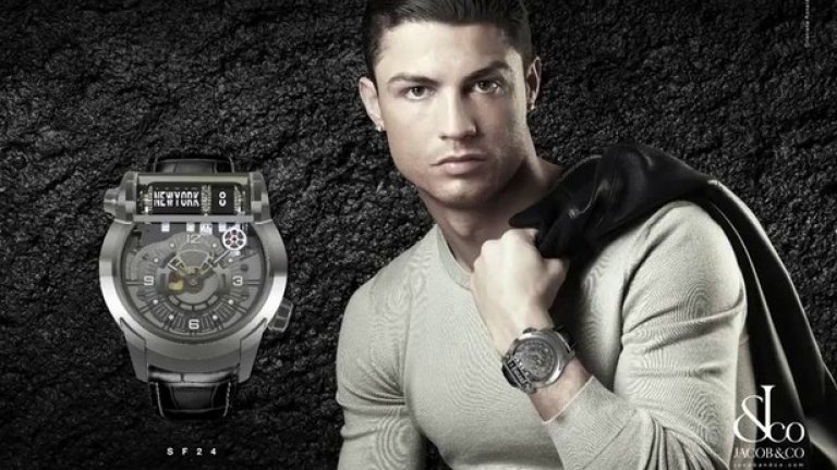 Кристиано Роналдо също е използвал облика си за благотворителни акции, но тази за часовниците Jacob&Co със сигурност не е била такава