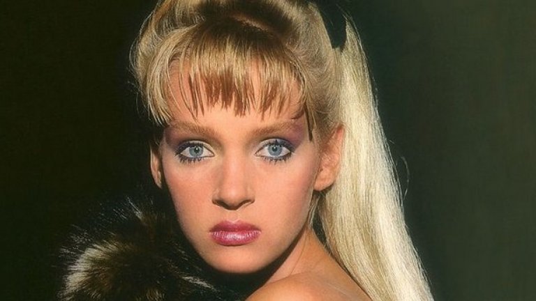 Ума Търман в списание "Вог" през 1985 г. Въпреки дълбоките й сини очи, едва ли някой е предполагал, че един ден това 15-годишно момиче ще участва в някои от най-емблематичните филми на Куентин Тарантино.