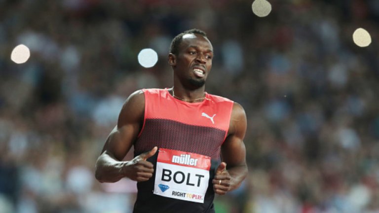 Болт грабна три златни медала през 2008-а, а през 2012-а в Лондон постави нов световен рекорд на 100 м – 9.63 секунди. После се качи най-високо на почетната стълбичка след края на спринта на 200 м и бе първи с Ямайка на щафетата 4х100.