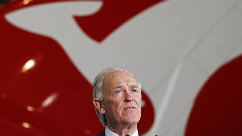 Emirates Airlines President Tim Clark gives a speech during a news conference at Sydney airport