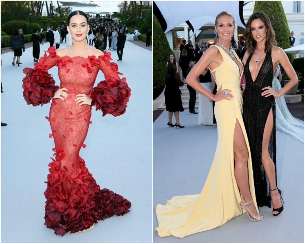 amfar 2016, колаж, кейти пери, хайди клум,