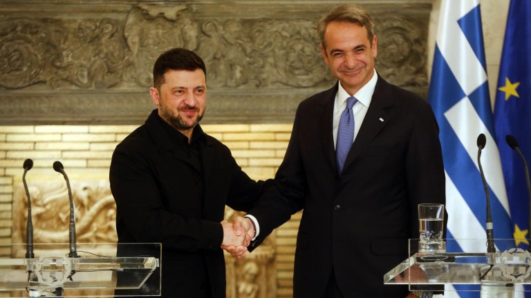 Гърция е първата страна по пътя на украинския президент при обиколката му в Европа