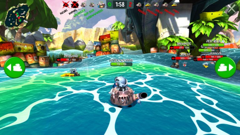 Battle Bay (iOS, Android/безплатна)

Battle Bay e изненадващата нова игра на Rovio - финландското студио, което сме свикнали да свързваме най-вече с Angry Birds. Тя прилича на игрите тип масивни онлайн бойни арени (MOBA), но вместо герои, управлявате лодки. Всяка от тях има своите силни и слаби страни, а целта както обикновено при този тип игри е да се борите за надмощие над противниковия отбор. Първият тим, който установи контрол над всички точки на картата, печели. Геймплеят е бърз, има опции за ъпгрейди, гилдии и др. МОВА жанрът за мобилни устройства напоследък не се развива много, затова е добре, че известно име се ангажира с него.
