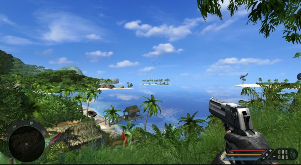 Far Cry
Първата игра от популярната поредица не е най-добрата, но поставя началото на един от най-успешните франчайзи. С излизането си Far Cry предлага изключително красива и детайлна графика, която е почти безпрецедентна за тогавашните стандарти.
В допълнение имаме и сравнително разчупен геймплей в отворен свят, разположен на окупиран от злодеи тропически остров, където играчите трябва да използват всички налични средства от околната среда.