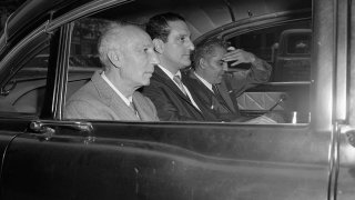 Group of Mobsters Sitting in a Car