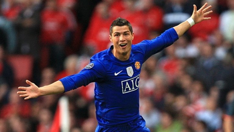 Роналдо започна с 84 гола за Манчестър Юнайтед