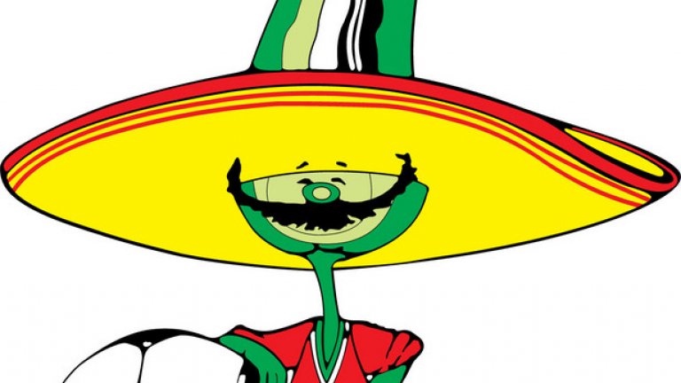 1986 г. - Талисманчето на Мондиал 1986-а се казваше Пике и беше лютиво мексиканско чили чушле. С големи мустаци, както подобава на мексиканец! Един от най-готините в галерията...
