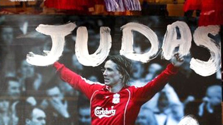 За привържениците на Ливърпул Фернандо Торес е Юда, а по ирония на съдбата се очаква той да дебютира за Челси именно срещу "червените"