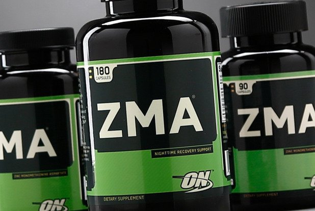 2. ZMA (цинк + магнезий + B6, ЗМА) 
Това е хранителна добавка, която съдържа цинк, витамин В6 и аспартат магнезий. Тази комбинация е известна с това, че ефективно подобрява качеството на съня заедно с увеличаване на тестостерона, което води до по-добро възстановяване на мускулите. Много от използващите ZMA , особено активно занимаващите се с фитнес и спорт, изпитват значително увеличаване на силата и издръжливостта. Тъй като е направена изцяло от естествени витамини и минерали, добавката е напълно безопасна. Препоръчва се за приемане при редовно спортуващи, защото се изчерпва бързо при физически натоварвания. 
Храни богати на Цинк: говеждо месо, сусам, тиквени семки, леща, боб, кашу, пуешко месо, киноа, скариди.
