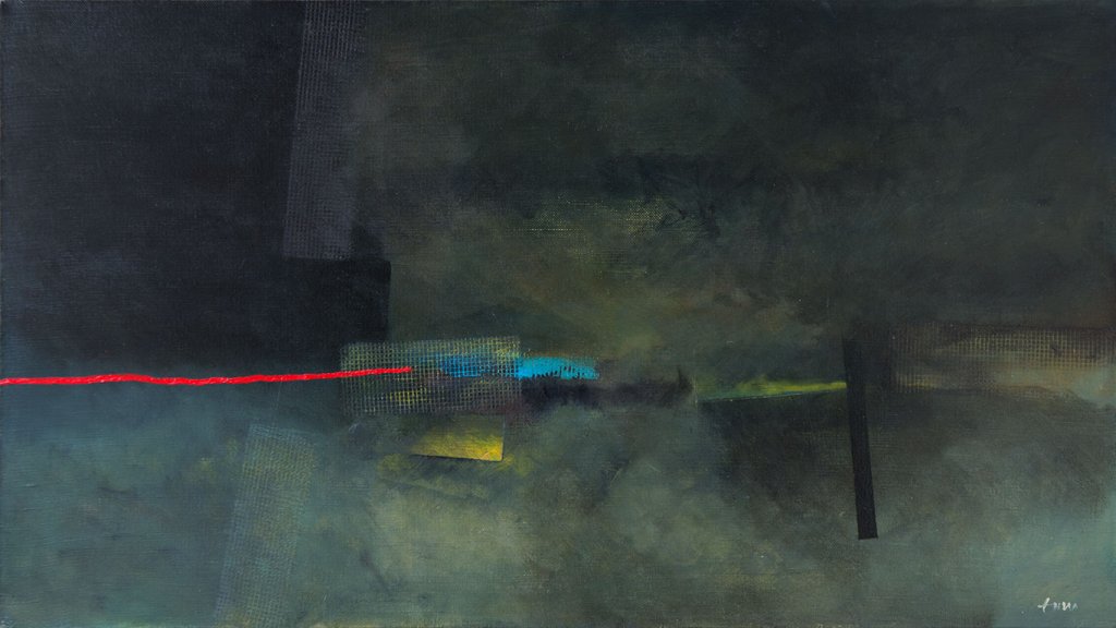 Предградието отгоре The Suburb from Above 134х76cm. акрил върху платно acrylic on canvas Частна колекция