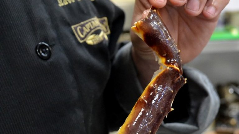 Шеф Бучков презентира една от рецептите си за приготвяне на риба-скорпион: невероятно вкусна дънна риба, която има невротоксини по шиповете си и чието приготовление е висш пилотаж в кулинарията.