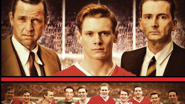 United (2011)
Драмата разказва за една от най-големите трагедии в историята на футбола – самолетната катастрофа от 1958 г., отнела живота на осем играчи от "Манчестър Юнайтед". Филмът се радва на 71% одобрение в платформата Rotten Tomatoes, подкрепен силно и от самите запалянковци на английския гранд. 
Това, което печели сърцата на повечето фенове, е силната актьорска игра. Разтърсващата емоция, която актьорите влагат на екрана, вдъхва нов живот на спомена за загиналите играчи и превръща United в нещо повече от поредния футболен филм.