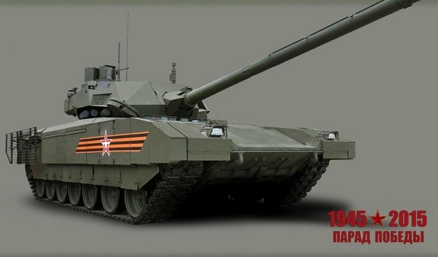 Танкът "Армата" беше представен като най-съвременната техника на военната индустрия в Русия. 