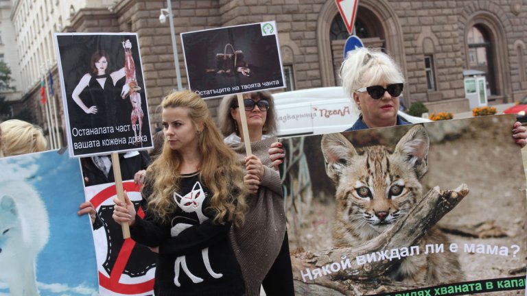 Вегани остригаха косата на жена в защита на норките