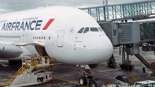 Air France A380 at Charles De Gaulle International Airport