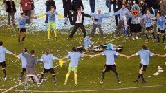 Уругвайците празнуват лудо титлата си през 2011-а в Аржентина.