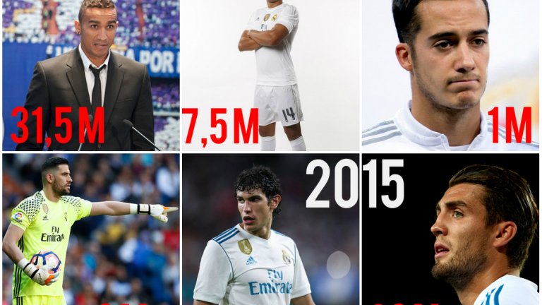 2015-а: Реал Мадрид
Харченето в Реал продължи и през 2015-а, макар и в доста по-умерени темпове. Този път нямаше звездна покупка, а вместо това отборът разшири значително резервната си скамейка с класни попълнения на почти всички позиции, като Каземиро за втори път се присъедини към клуба след кратък и успешен престой в Порто. Заедно с него от там пристигна и Данило, а освен тях Реал привлече още Лукас Васкес, Кико Касия, Вайехо и Ковачич. Тези наглед скромни покупки обаче се оказаха от изключително значение за настоящите успехи на тима.