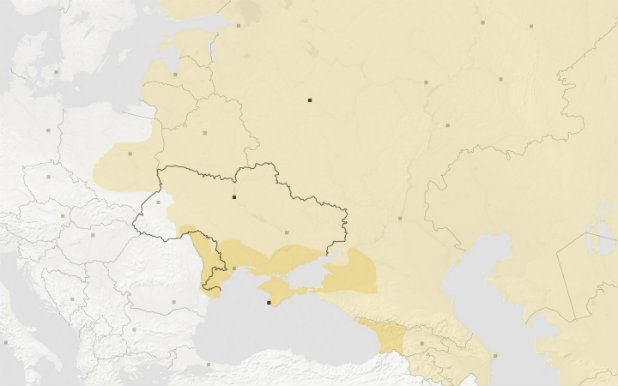 Руската империя
По-голямата част от днешна Украйна е част от Руската империя през 18-ти и началото на 19-ти век. Южните й части обаче са били в ръцете на Османската империя, включително и Кримския полуостров през 1783 г. Полша губи голяма част от западна Украйна десетилетие по-късно. През 1815 г. година вече 85% от територията, населявана с украинци е част от Руската империя. С победата на СССР през Втората световна война там попадат и най-западните части, които са били контролирани от Полша