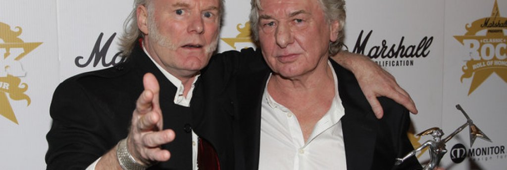 Дейл Грифин
Барабанистът и съосновател на Mott the Hoople беше на 67. На снимката е вляво заедно с китариста на бандата Мик Ралфс.