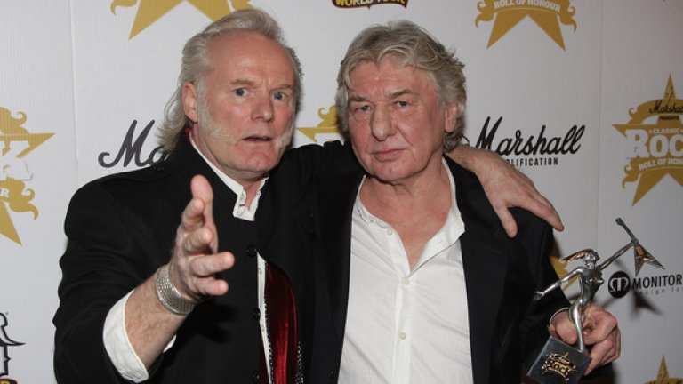 Дейл Грифин
Барабанистът и съосновател на Mott the Hoople беше на 67. На снимката е вляво заедно с китариста на бандата Мик Ралфс.