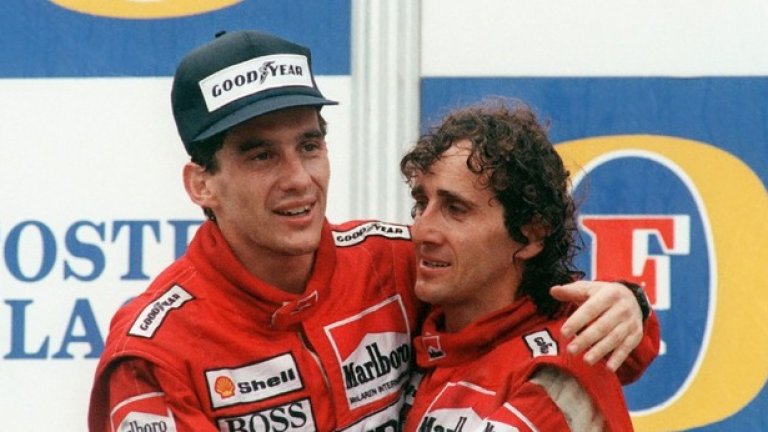 Айртон Сена срещу Ален Прост
Битката между двамата успя да разцепи McLaren на два лагера, а талантът на Сена и Прост осигури пълната доминация на тима в края на 80-те години. Двамата имат два зрелищни удара – в решаващото за титлата състезание през 1989 и в предпоследния старт през 1990.
В първия случай Прост стартира на „Сузука” с 5 точки аванс, двамата се удариха на спирането за шикана, Ален отпадна, а Сена продължи, избутан от маршалите, но след това беше дисквалифициран, тъй като е пропуснал част от обиколката. Титла за Прост.
През 1990 Ален е вече във Ferrari, а преди старта на „Сузука” Сена, който е спечелил полпозишъна, но той е от прашната страна, заявява, че ако Прост му вземе старта, то той ще го атакува в първия завой. Става точно така и двамата се удрят и отпадат, а титлата отива при Сена. Двамата се сдобряват малко преди смъртта на Сена през 1994.
