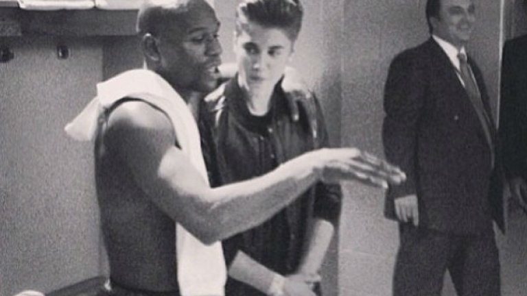 Джъстин Бийбър с боксьора Флойд Мейуедър