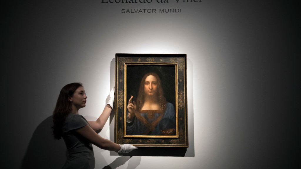 Christie's Previews Leonardo Da Vinci's Salvator Mundi Prior To Auction