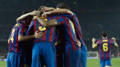 Футболистите на Барселона се радват на победата над Севиля, но дали съдбата няма да си поиска вересиите в последния кръг...